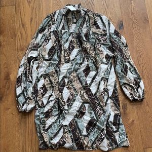 H&M mosaic smock neck dress